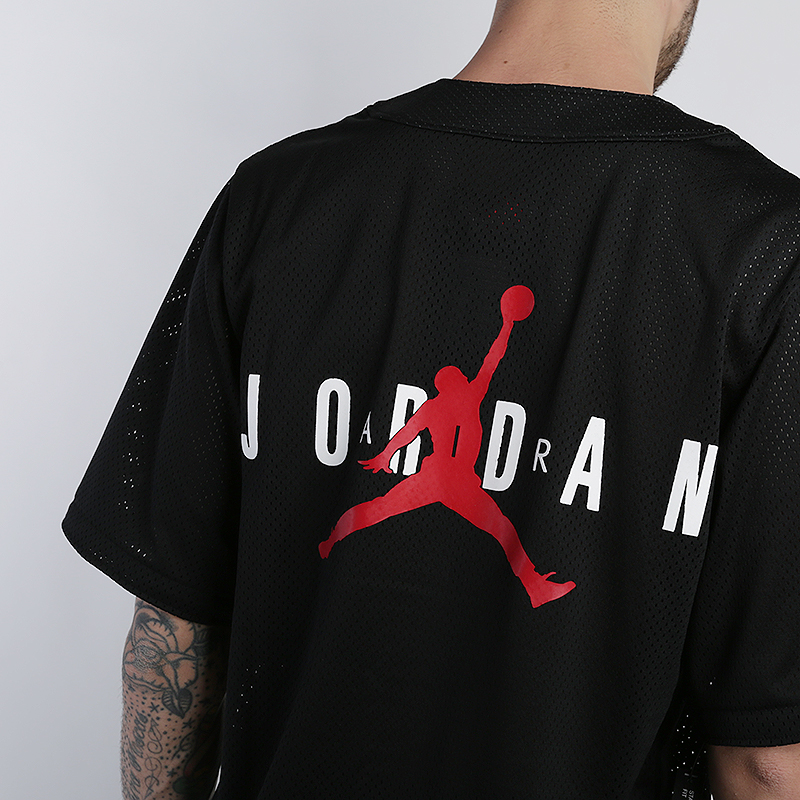 мужская черная футболка Jordan Jumpman Air Mesh Top AO0448-010 - цена, описание, фото 5